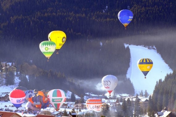 Ballonfahrten, Winterurlaub in Filzmoos