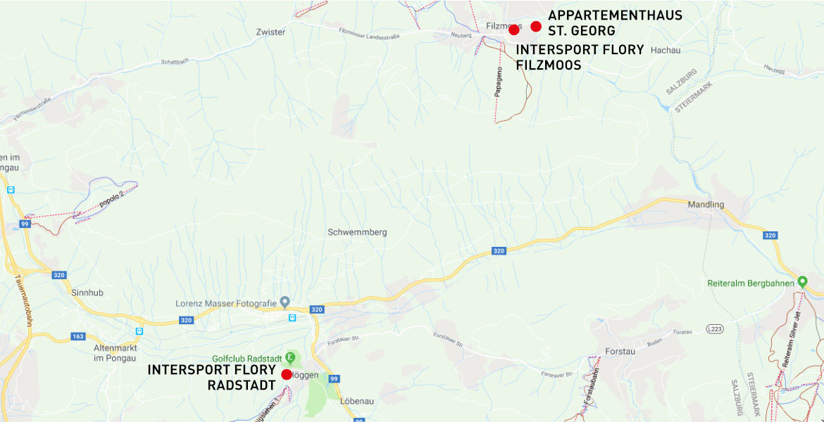 Lageplan - INTERSPORT Flory in Filzmoos & Radstadt